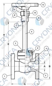 Криогенный запорный вентиль CAEN CRYO VCSS-1150