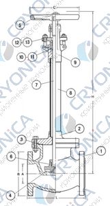 Криогенный запорный вентиль CAEN CRYO VCYS-1600