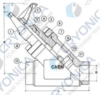 Запорный вентиль CAEN NTD FT Запорный вентиль CAEN NTD FT