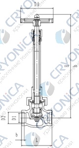 Криогенный запорный клапан CCK T338DJ10-40 PN40 Криогенный запорный клапан CCK T338DJ10-40 PN40