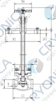 Криогенный запорный клапан блочный CCK T359DA10A-100A PN64