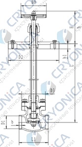 Криогенный запорный клапан блочный CCK T359DA10A-100A PN64