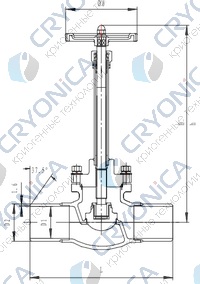 Криогенный запорный клапан CCK T328DJ50Y-100Y PN40