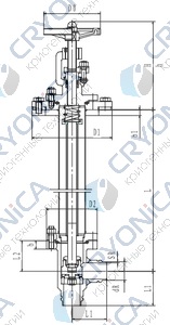 Криогенный запорный клапан блочный угловой CCK T151DL50-100 PN10