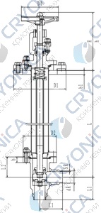 Криогенный запорный клапан угловой CCK T251DL25-40 PN25