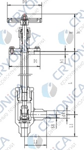 Криогенный запорный клапан угловой CCK T301DL10-15 PN40