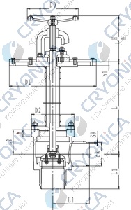 Криогенный запорный клапан угловой CCK T311DL125-150 PN40