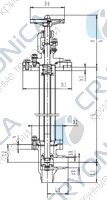Криогенный запорный клапан угловой CCK T311DL20-40 PN40
