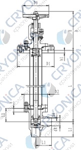 Криогенный запорный клапан угловой CCK T311DL20-40 PN40
