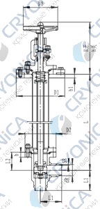 Криогенный запорный клапан угловой CCK T351DL100 PN100