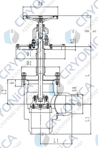 Криогенный запорный клапан угловой CCK T351DL150 PN64