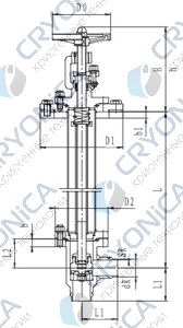 Криогенный запорный клапан угловой CCK T361DL100 PN64