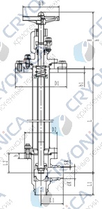 Криогенный запорный клапан угловой CCK T361DL20-40 PN10