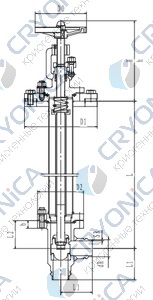 Криогенный запорный клапан угловой CCK T151DB50-100 PN10