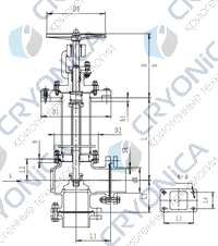 Криогенный запорный клапан угловой CCK T171DL25-50 PN10