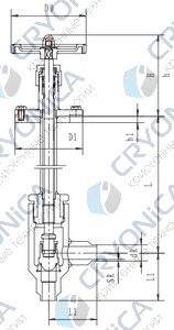 Криогенный запорный клапан угловой CCK T201DB10-15 PN16