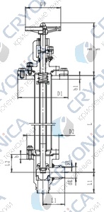 Криогенный запорный клапан угловой CCK T301DB50-100 PN40