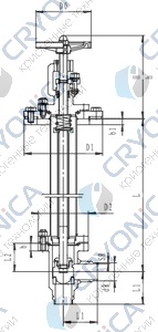 Криогенный запорный клапан угловой CCK T311DB20-40 PN40